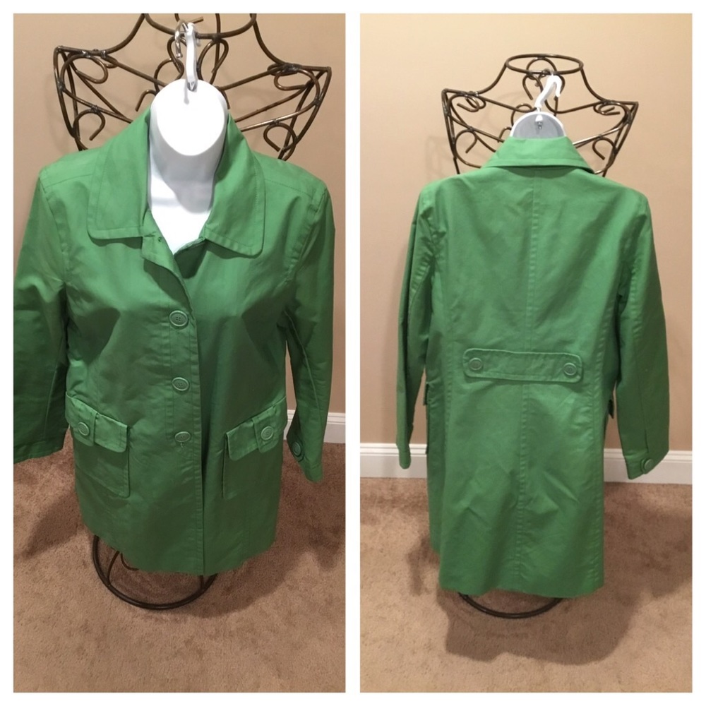 NINE WEST GREEN TRENCH COAT